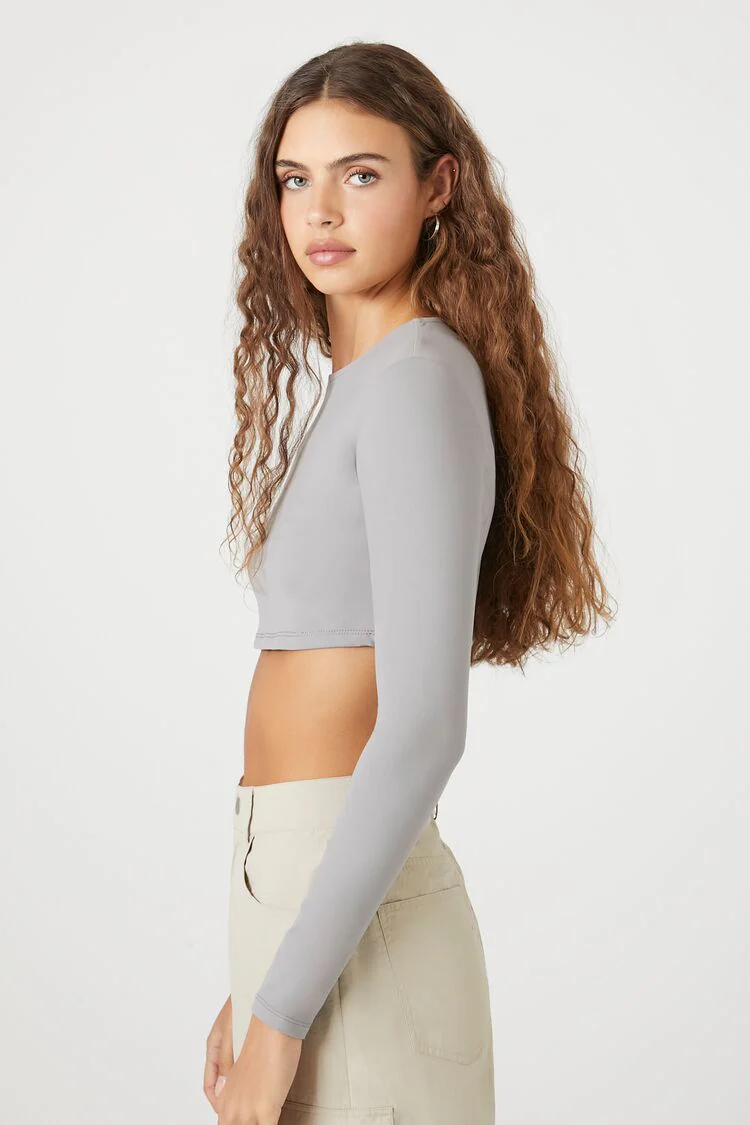 Sculpt Shape Long-Sleeve Crop Top - Image 2