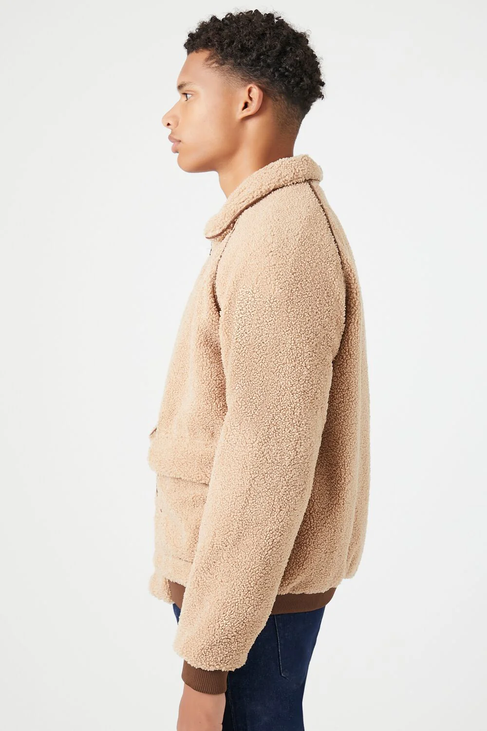 Faux Shearling Zip-Up Jacket - Image 2