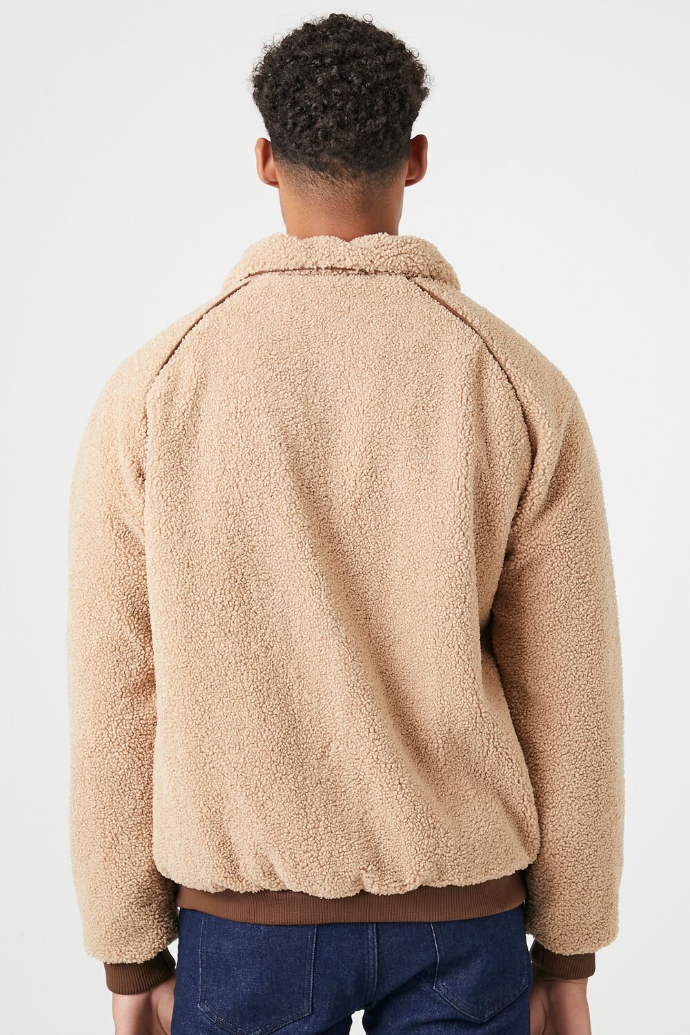 Faux Shearling Zip-Up Jacket - Image 3