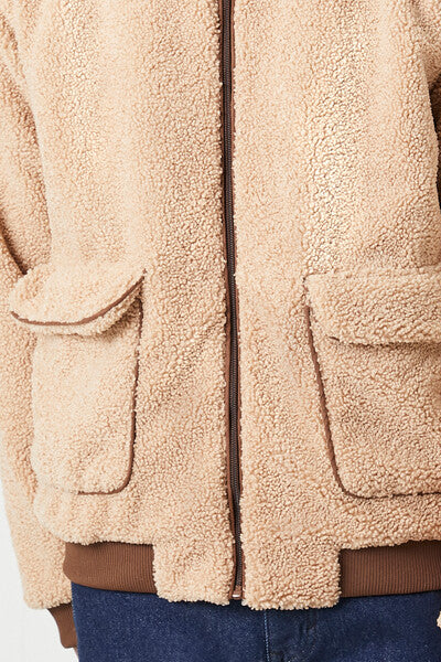Faux Shearling Zip-Up Jacket - Image 5