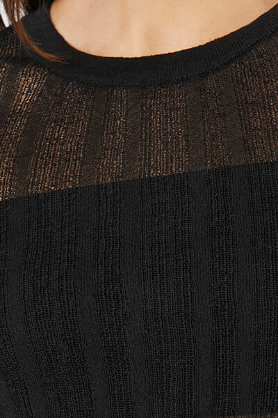 Fitted Ribbed Knit Sweater - Image 10