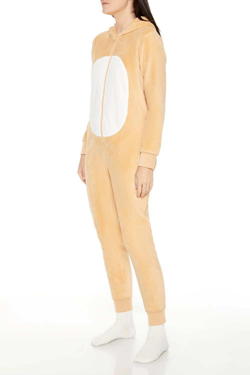 Hooded Reindeer Print Jumpsuit - Image 3