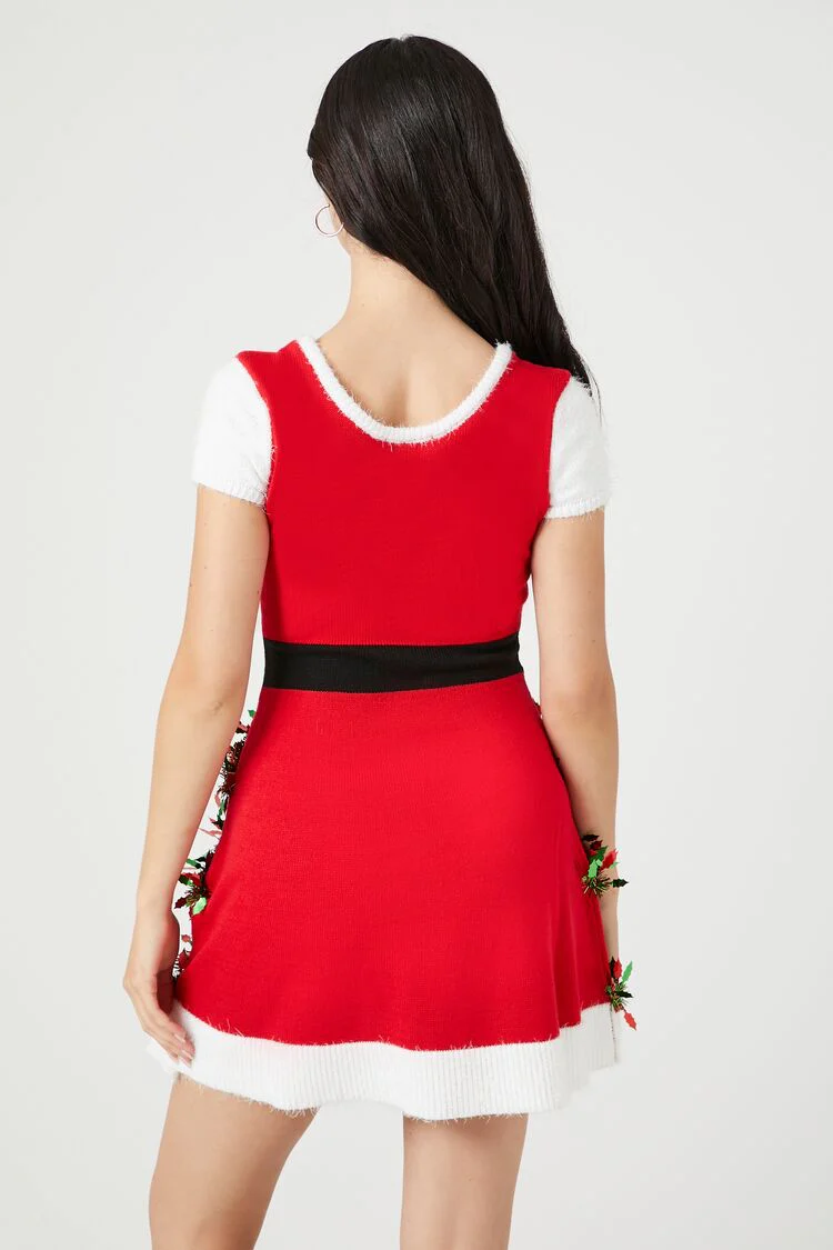 Tinsel Garland Santa Mini Dress - Image 3