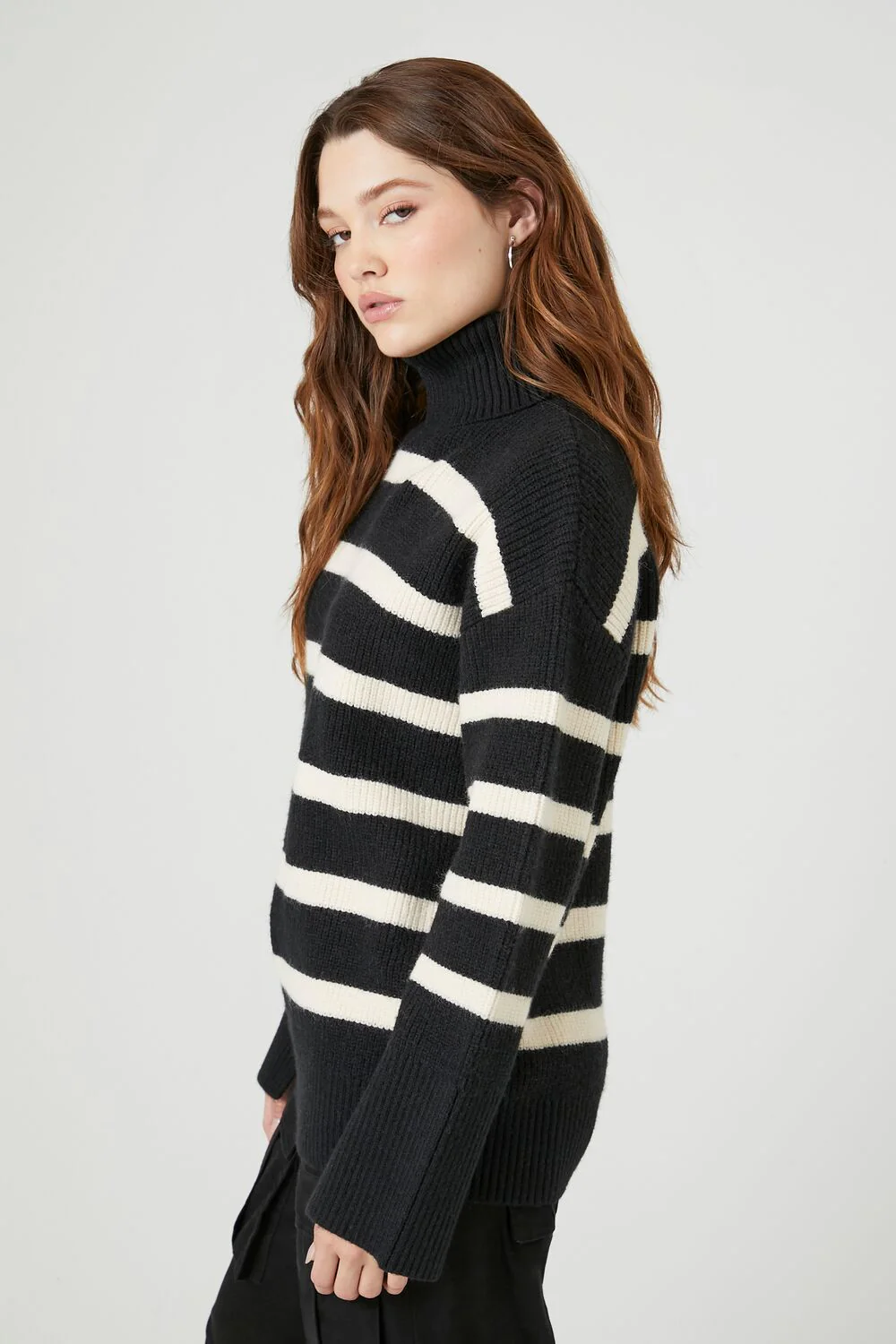 Striped Turtleneck Sweater - Image 2