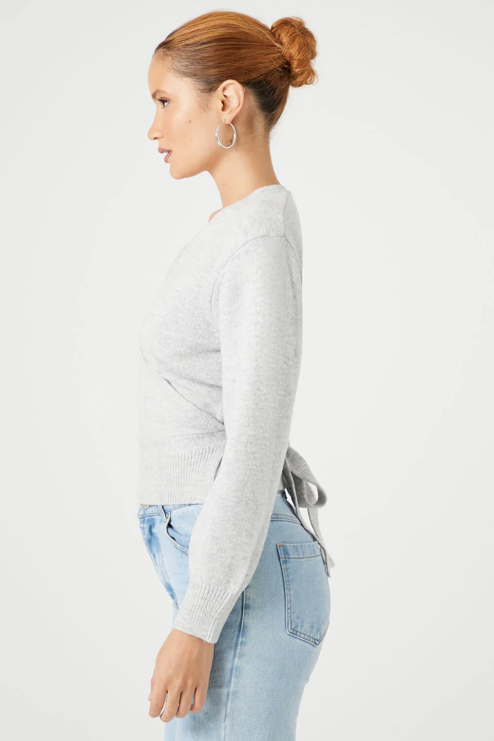 Tie-Back Wrap Sweater - Image 2