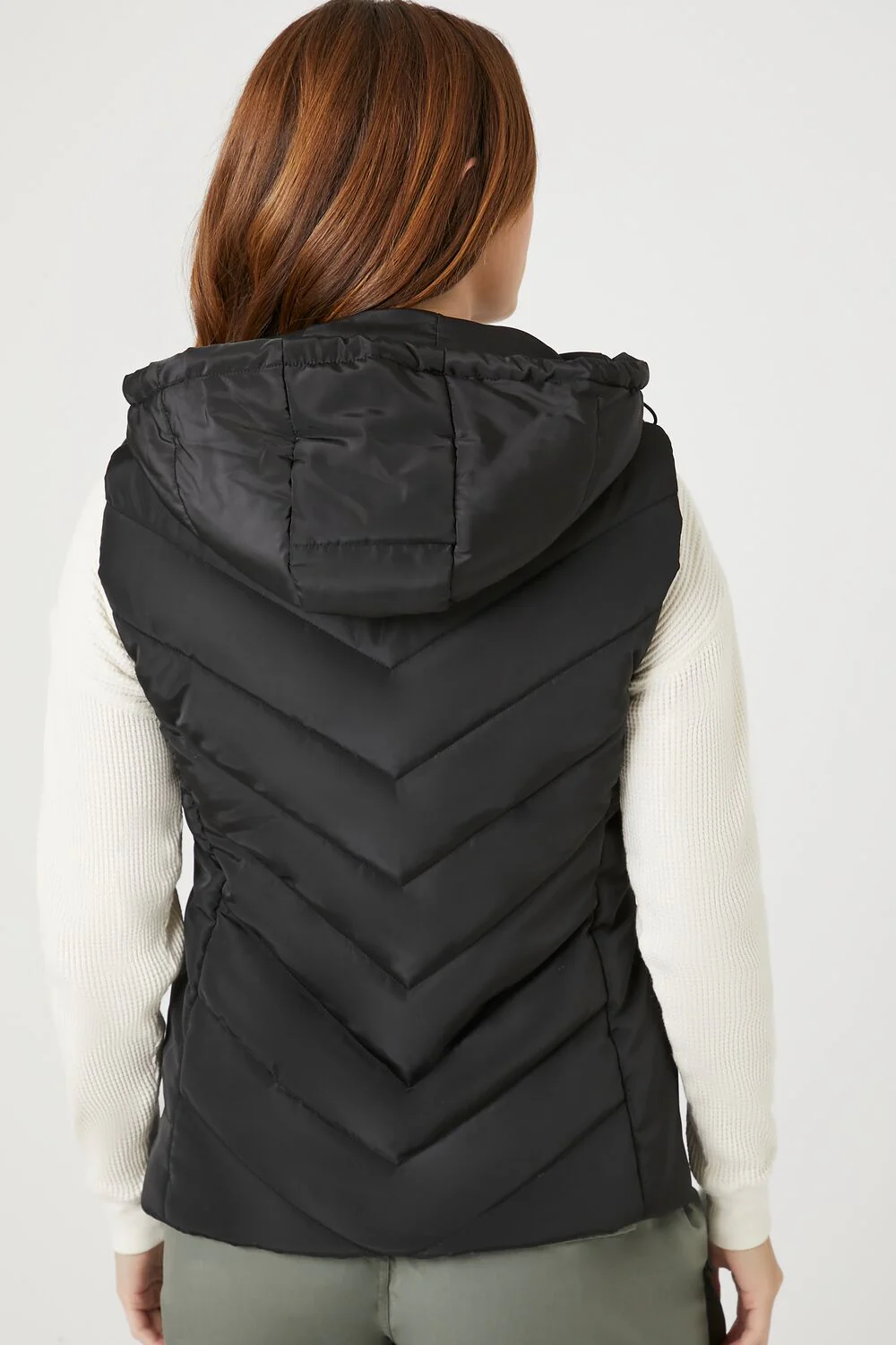 Hooded Quilted Puffer Vest - Image 3