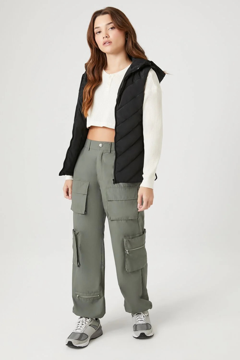 Hooded Quilted Puffer Vest - Image 4