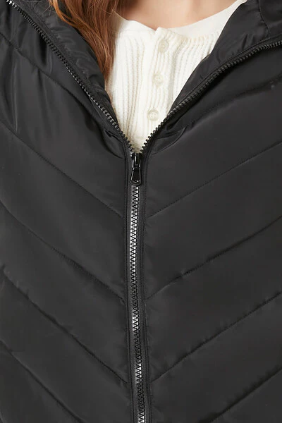 Hooded Quilted Puffer Vest - Image 5