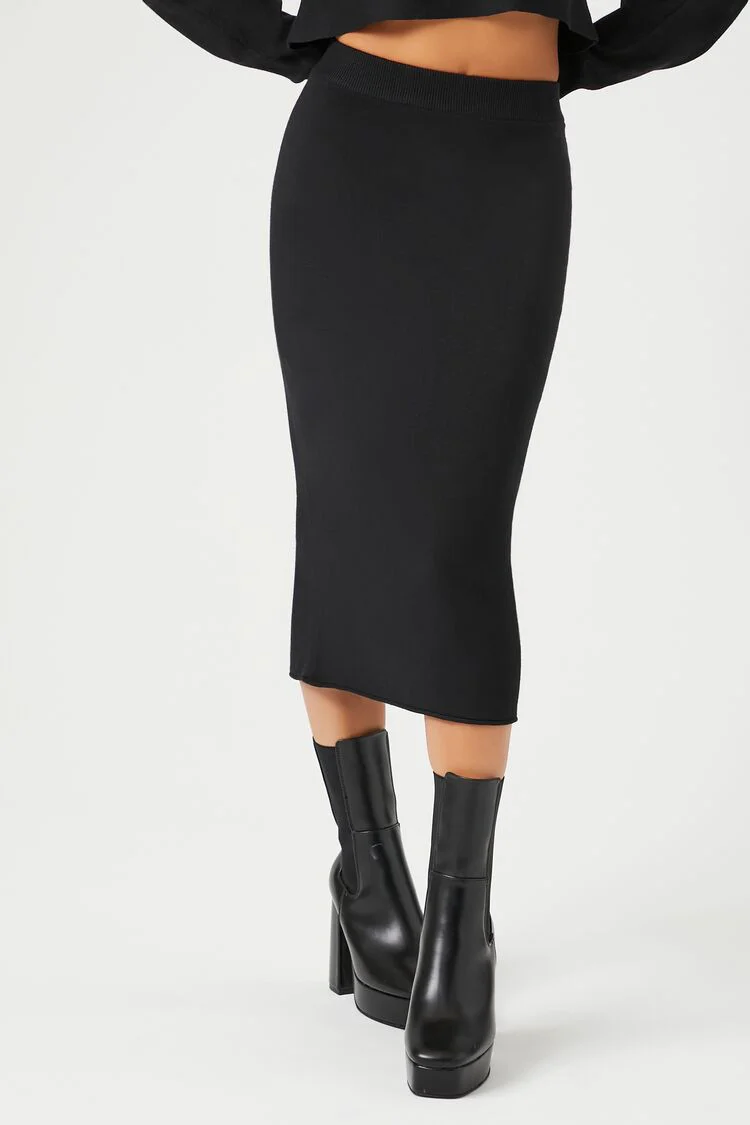 Sweater-Knit Crop Top & Skirt Set - Image 5