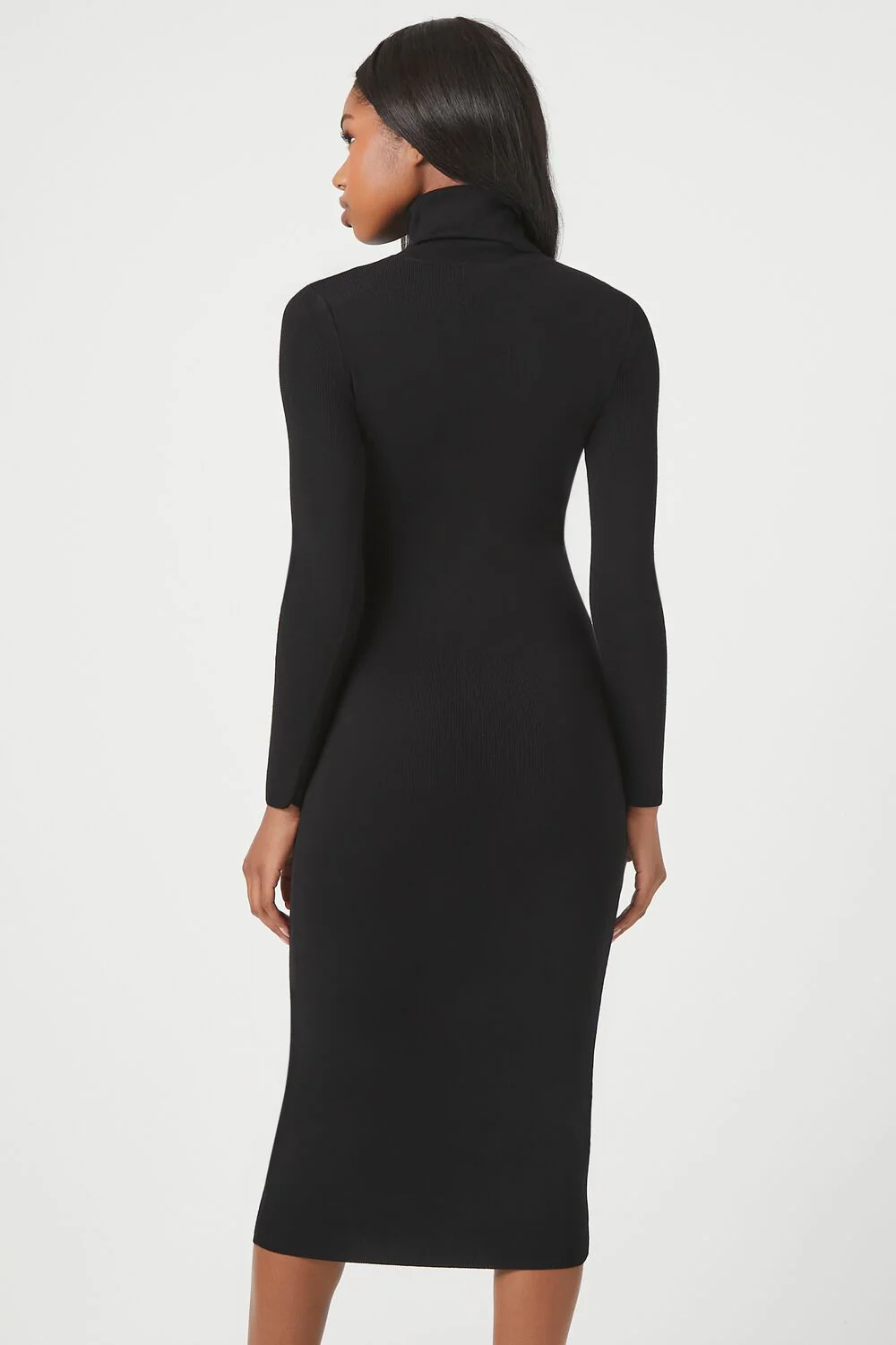 Mock Neck Midi Sweater Dress - Image 4