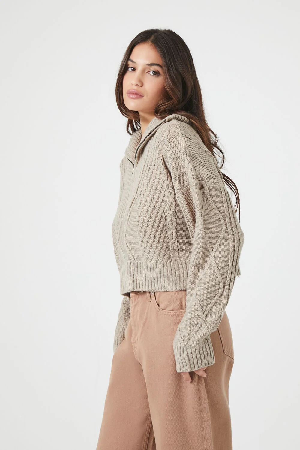 Half-Zip Ribbed Sweater - Image 2