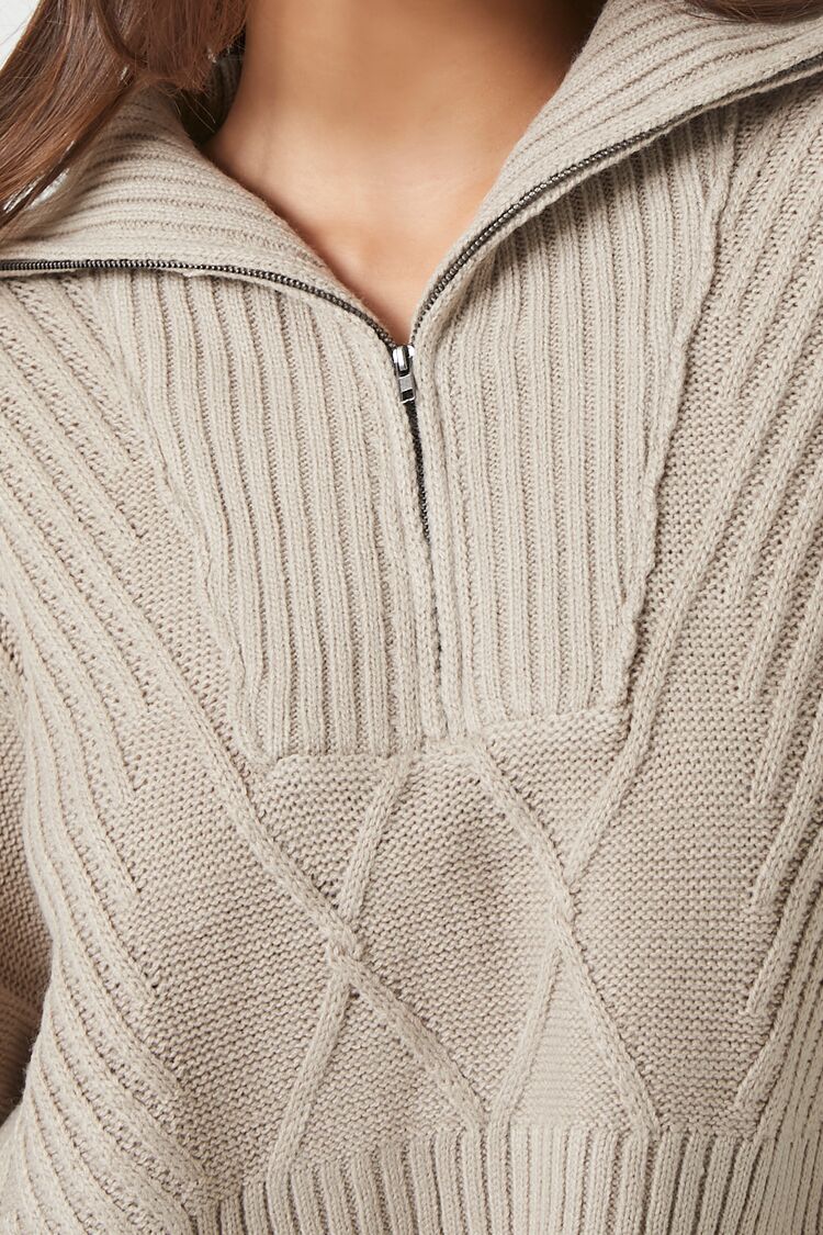 Half-Zip Ribbed Sweater - Image 5