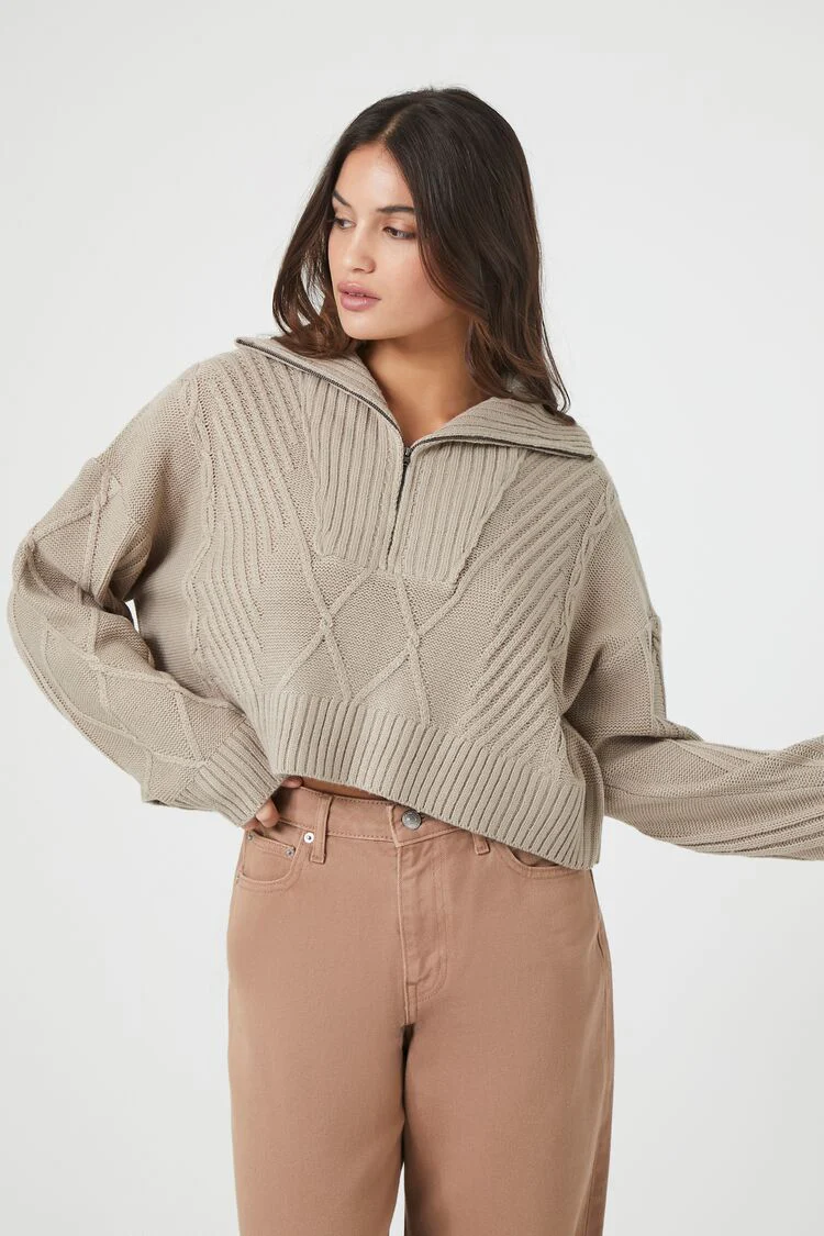 Half-Zip Ribbed Sweater - Image 6