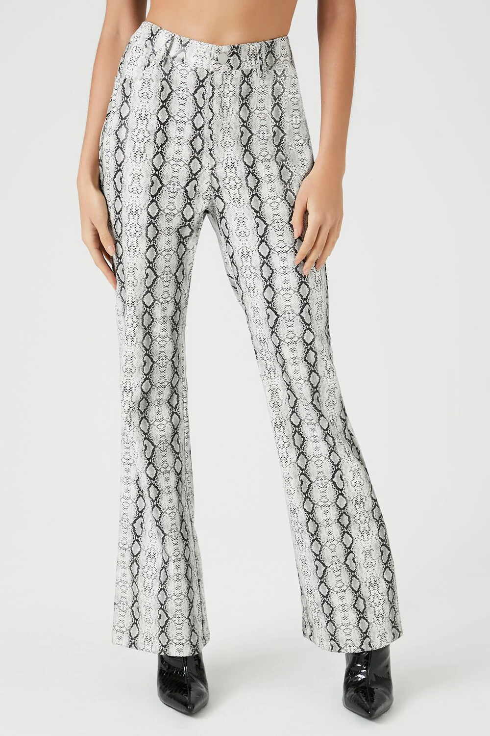 Faux Leather Snake Print Pants - Image 2