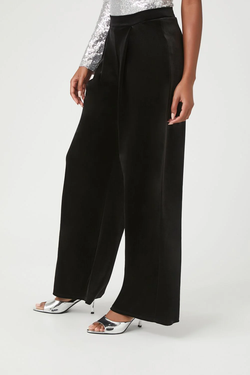 Velvet Wide-Leg Pants - Image 3