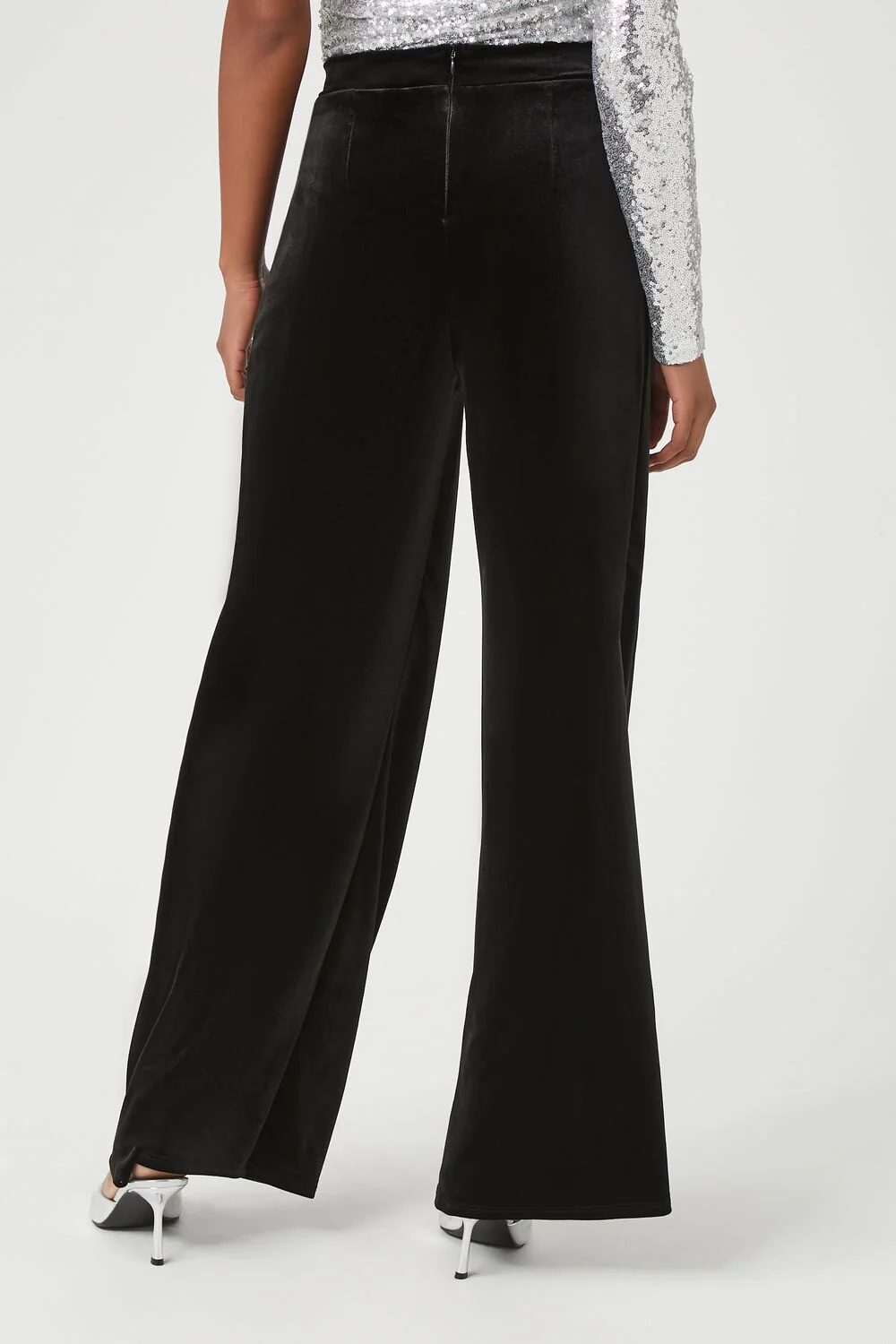 Velvet Wide-Leg Pants - Image 4