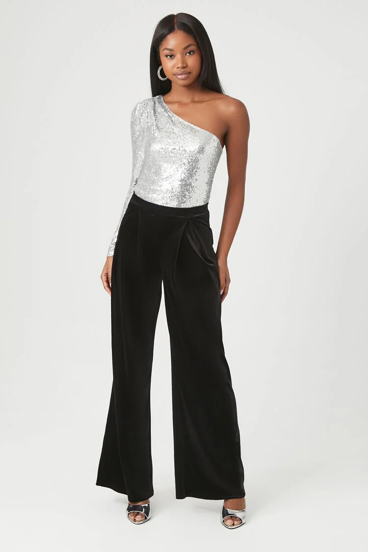 Velvet Wide-Leg Pants - Image 5