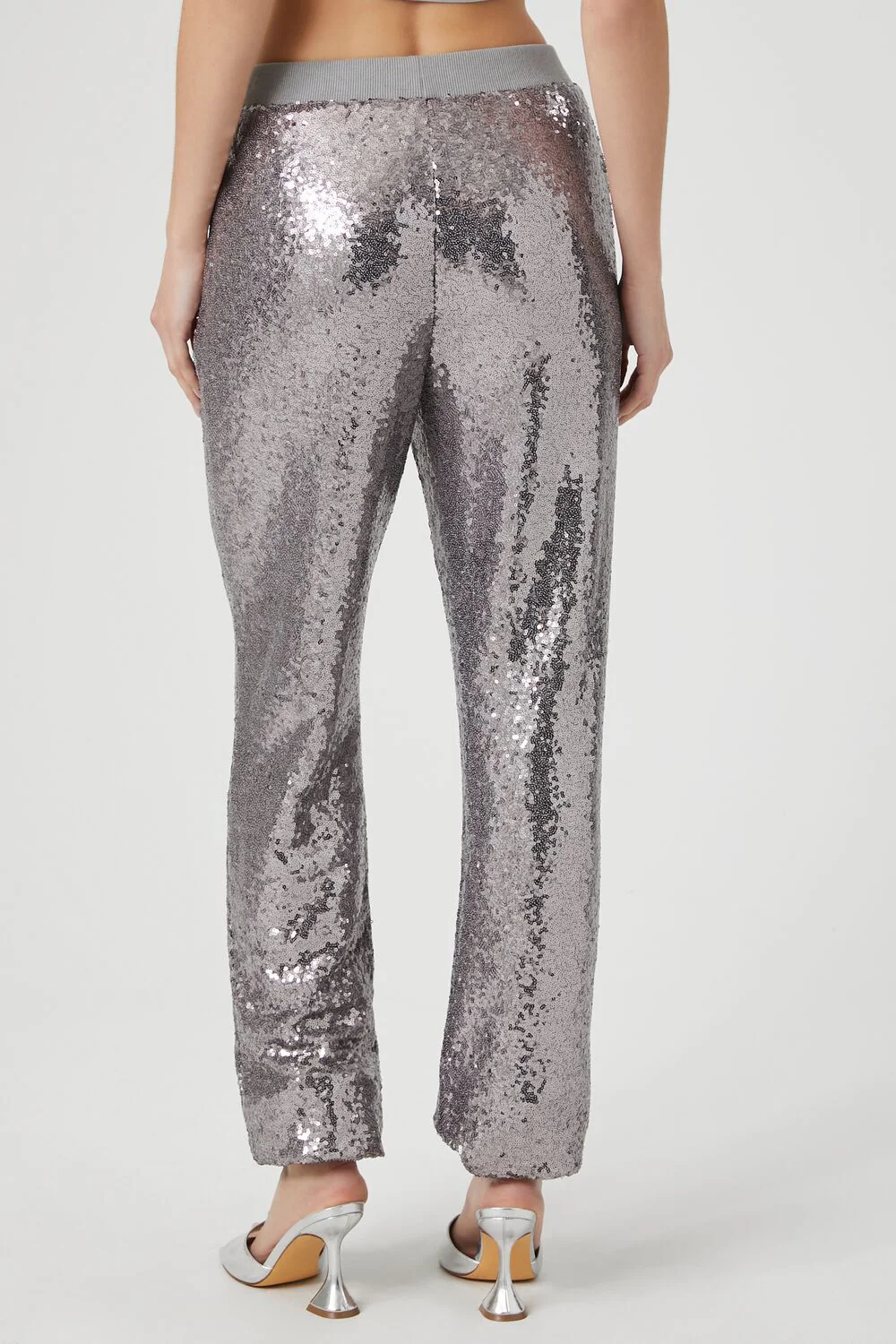 Sequin Mid-Rise Ankle Joggers - Image 4