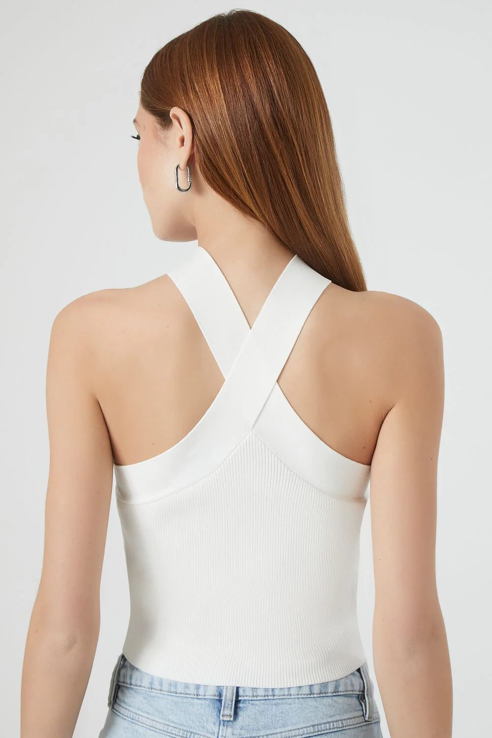 Sweater-Knit Crisscross Crop Top - Image 3
