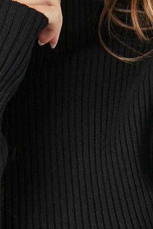 Mock Neck Sweater-Knit Crop Top - Image 5
