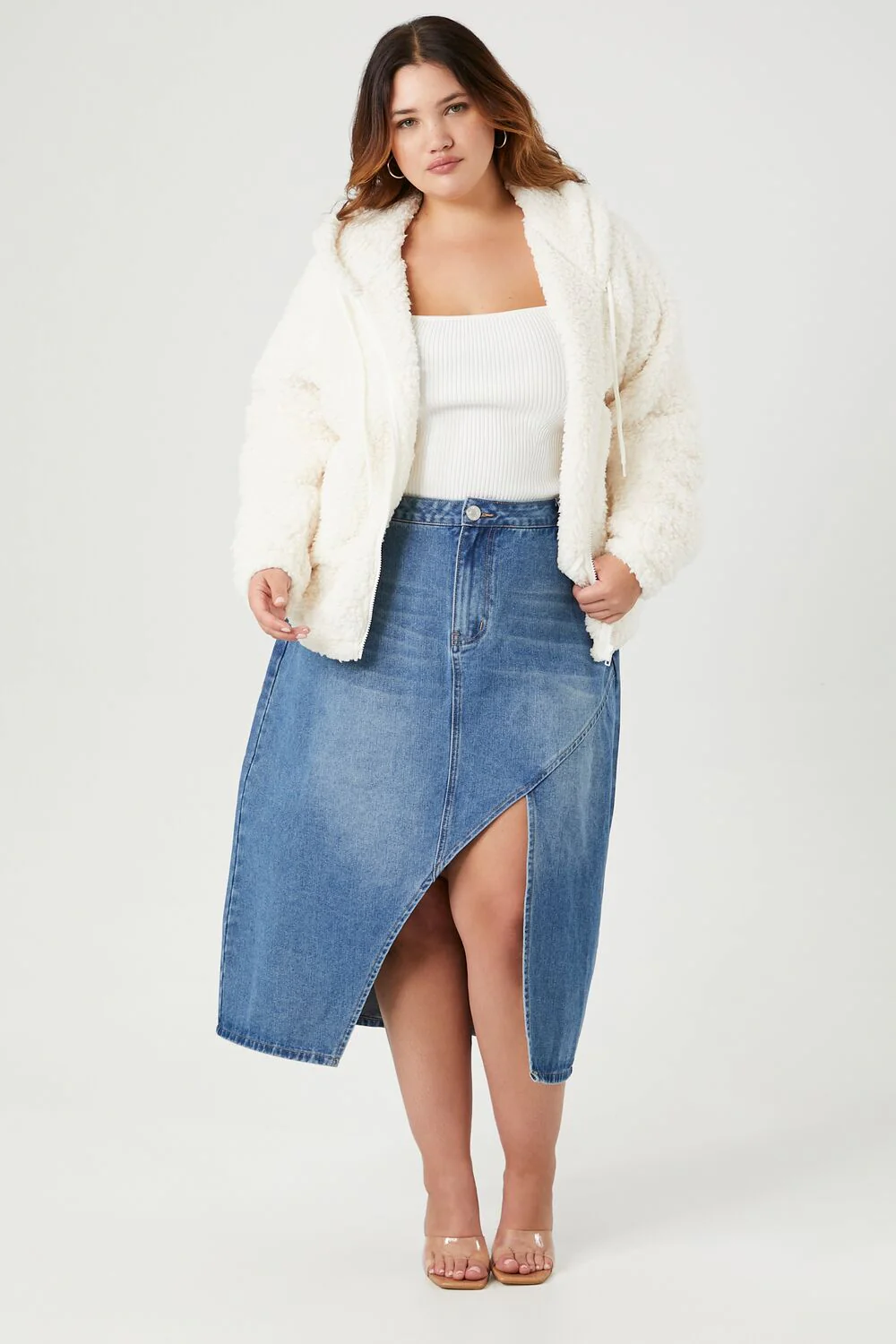 Plus Size Faux Shearling Jacket - Image 4