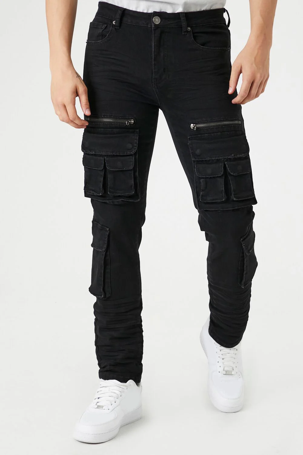 Mid-Rise Slim-Fit Cargo Jeans - Image 2