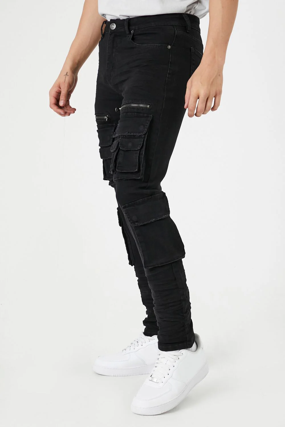 Mid-Rise Slim-Fit Cargo Jeans - Image 3