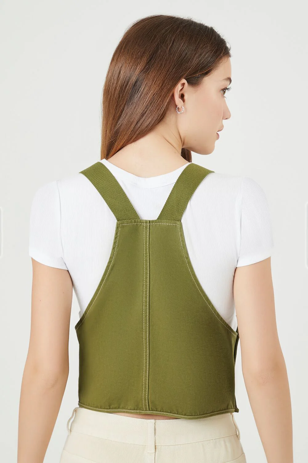 Twill Overall Crop Top - Image 3