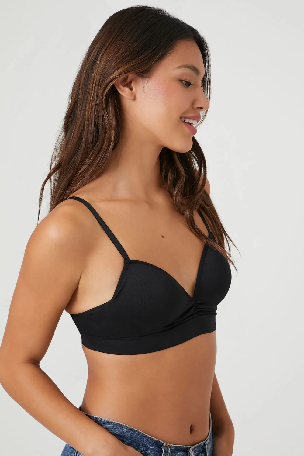 Seamless Longline Ruched Bralette - Image 2