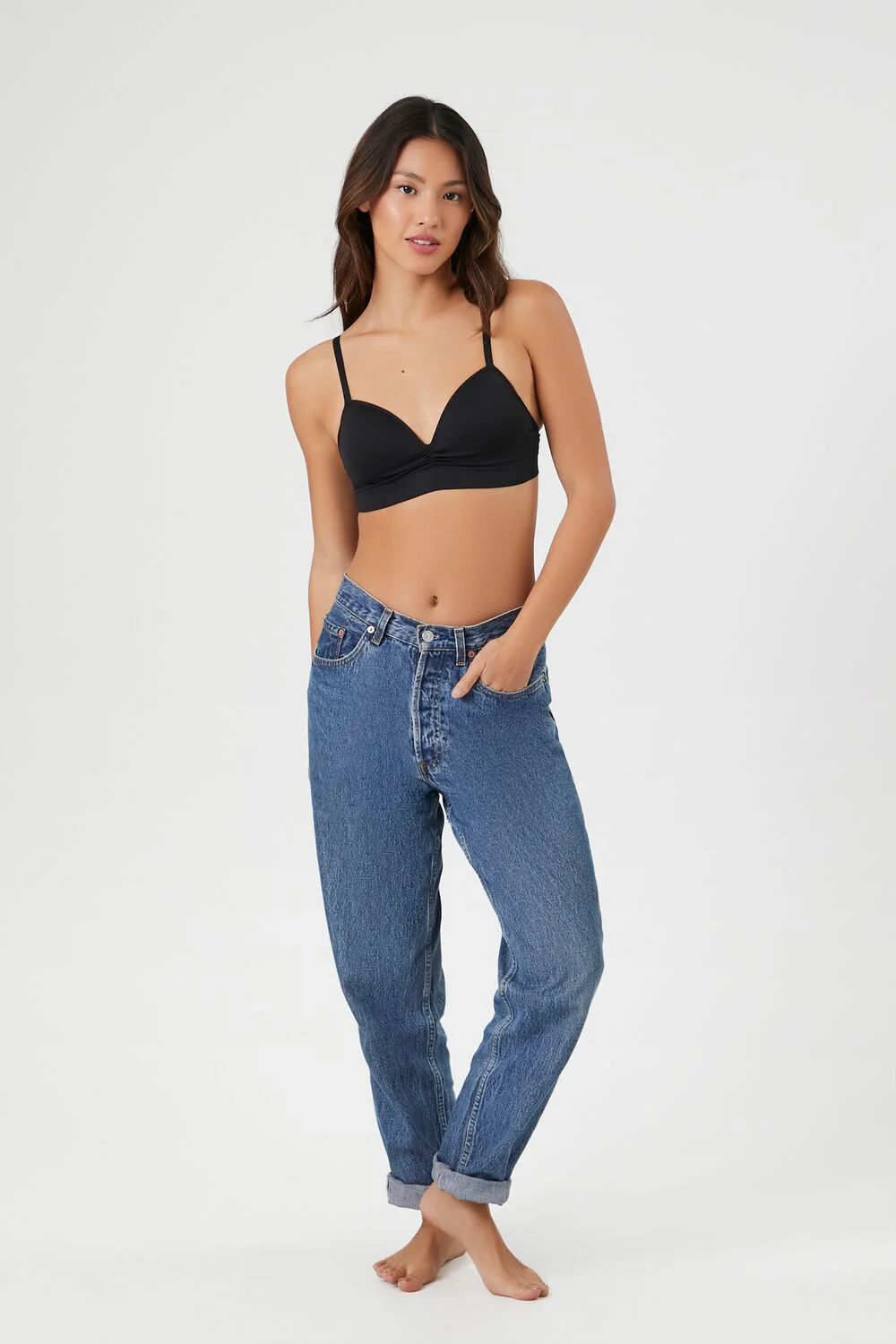 Seamless Longline Ruched Bralette - Image 4