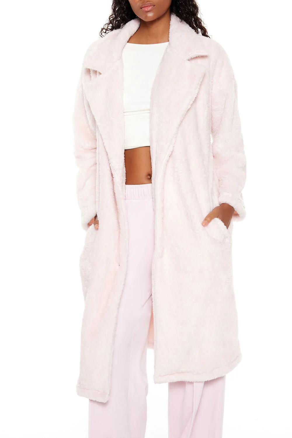Faux Shearling Teddy Duster Coat - Image 11