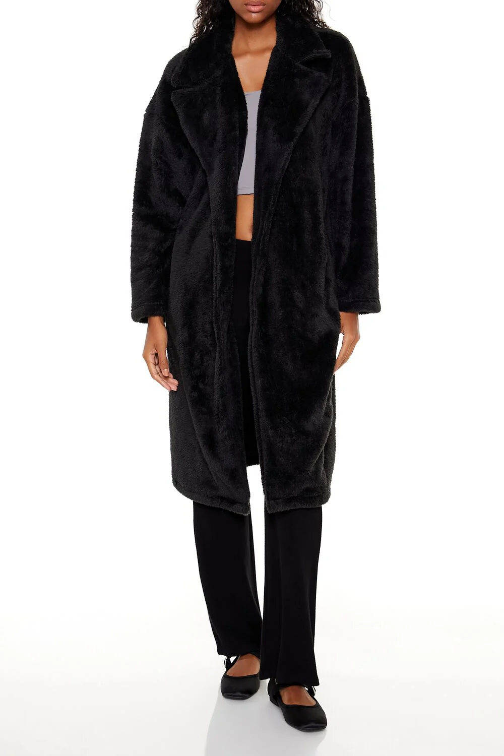 Faux Shearling Teddy Duster Coat - Image 2