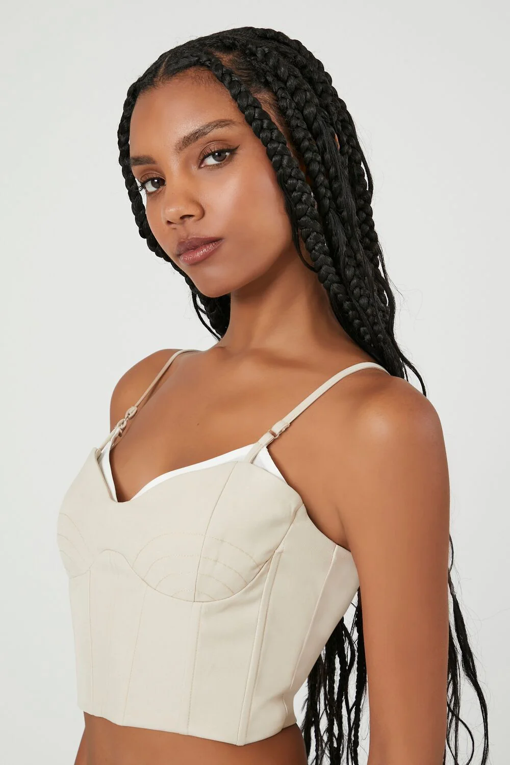 Cropped Sweetheart Bustier Cami - Image 2