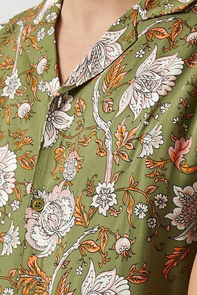 Ornate Floral Print Shirt - Image 5