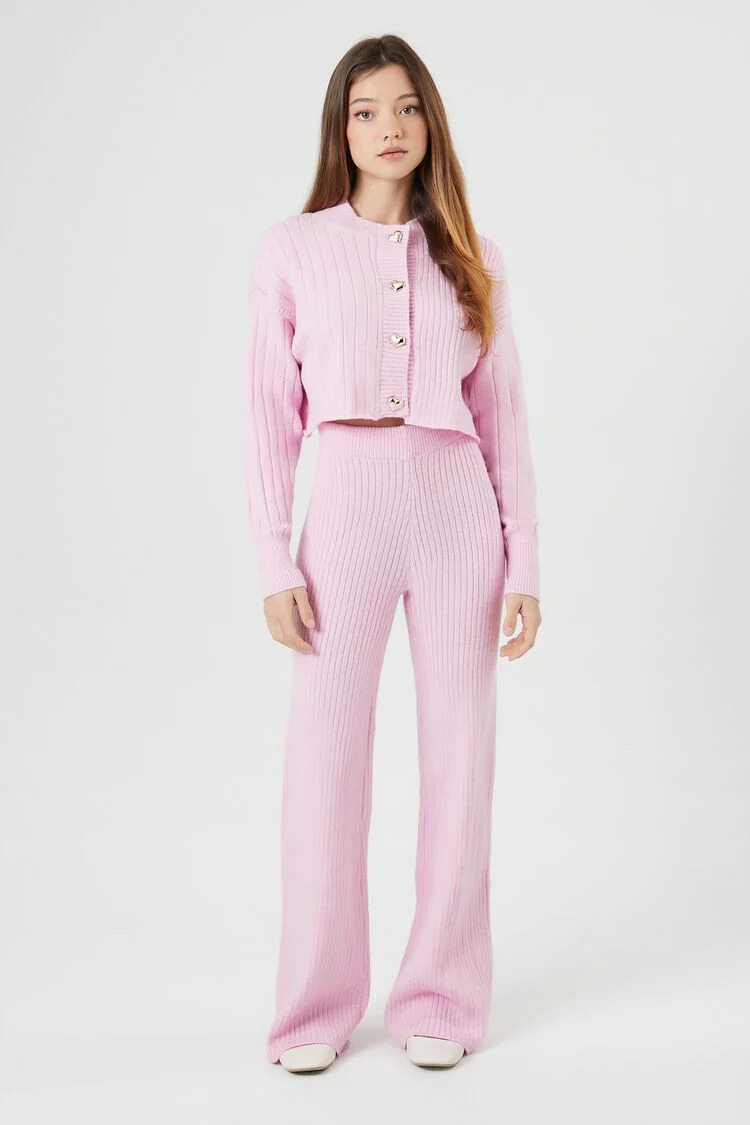 Sweater-Knit Cardigan & Pants Set - Image 6