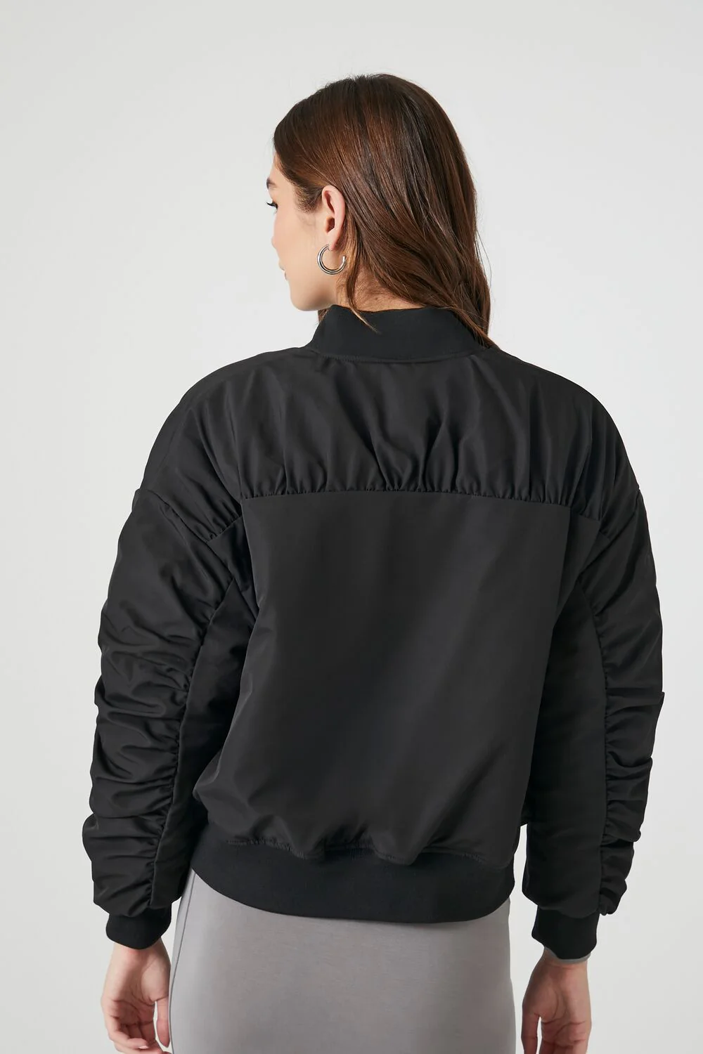 Ruched Bomber Jacket - Image 3