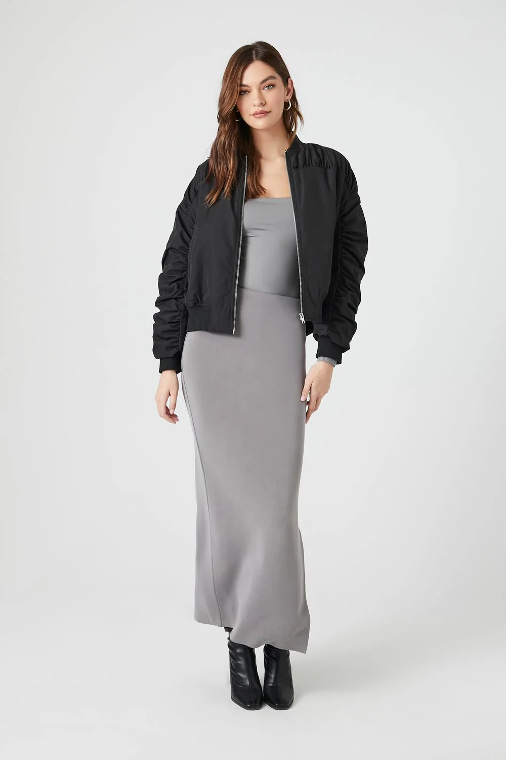 Ruched Bomber Jacket - Image 4