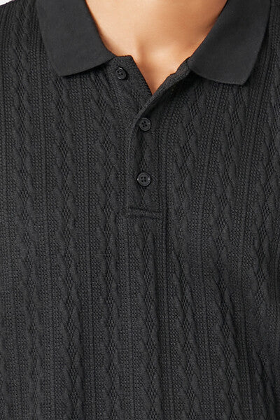 Textured Short-Sleeve Polo Shirt - Image 5