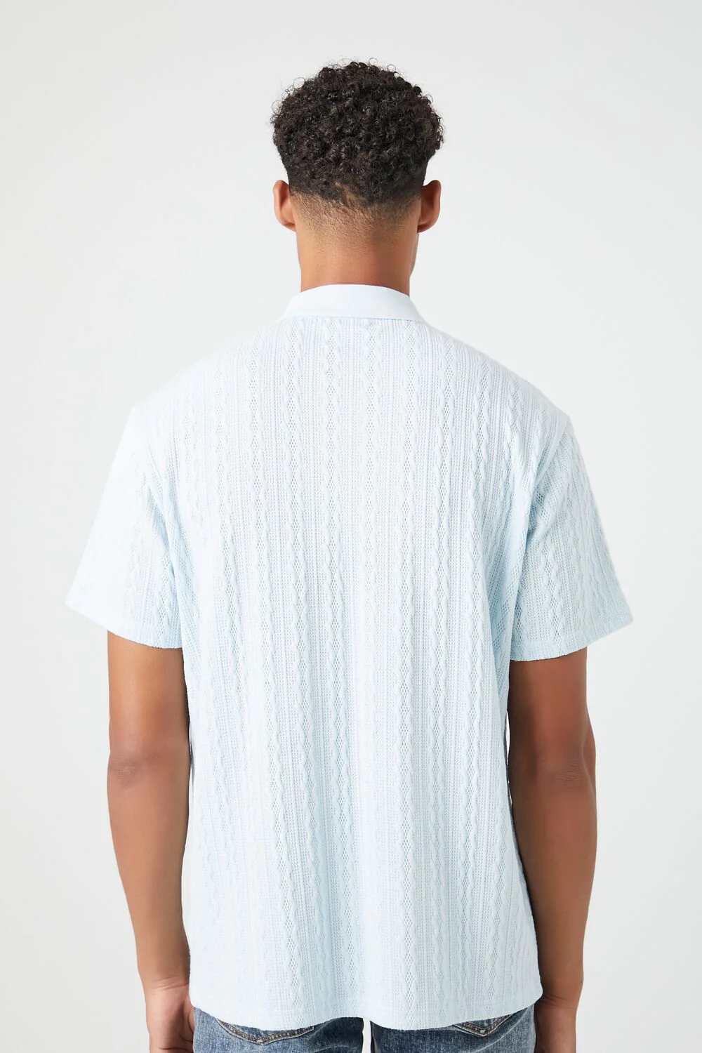 Textured Short-Sleeve Polo Shirt - Image 8