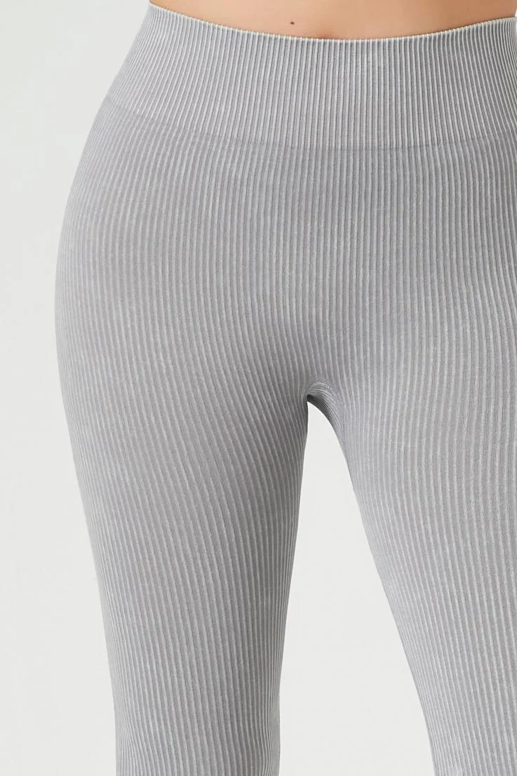 Seamless Ribbed Knit Leggings - Image 15