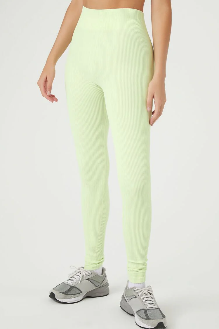 Seamless Ribbed Knit Leggings - Image 22