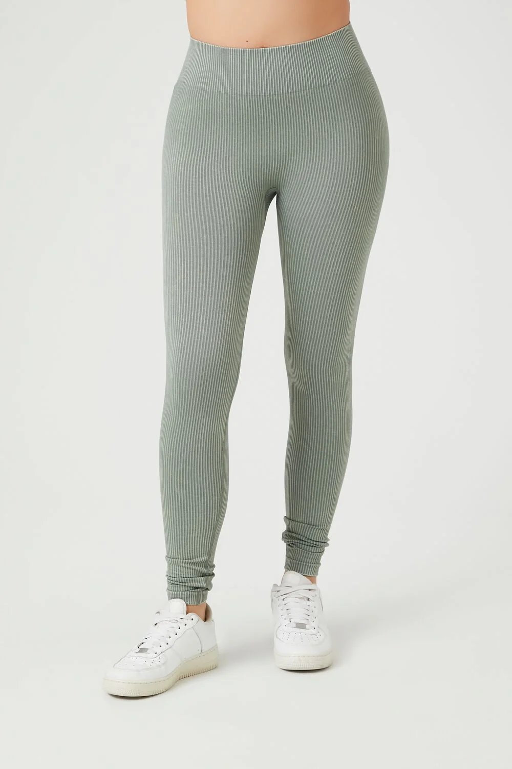 Seamless Ribbed Knit Leggings - Image 7