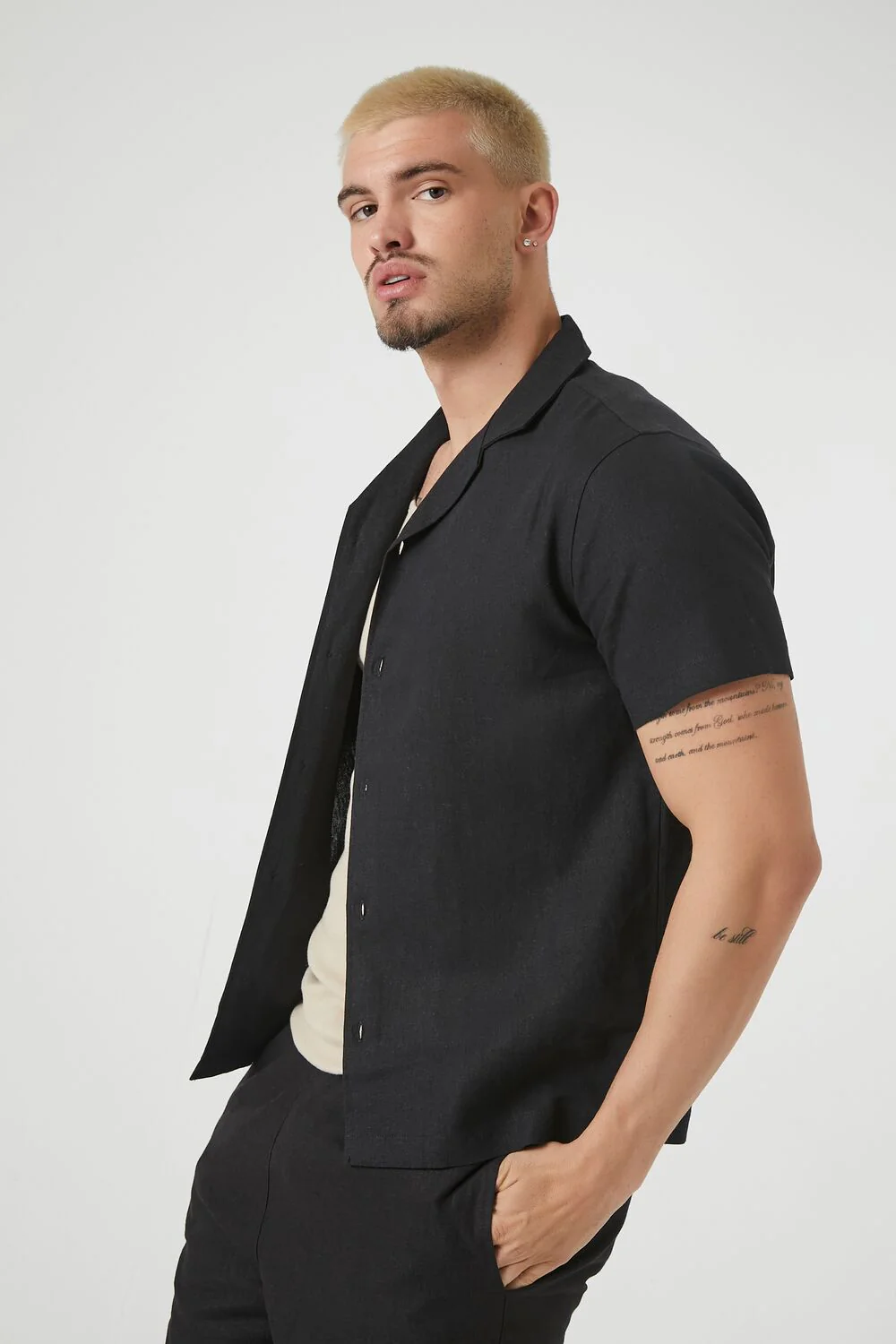 Linen-Blend Cuban Collar Shirt - Image 2