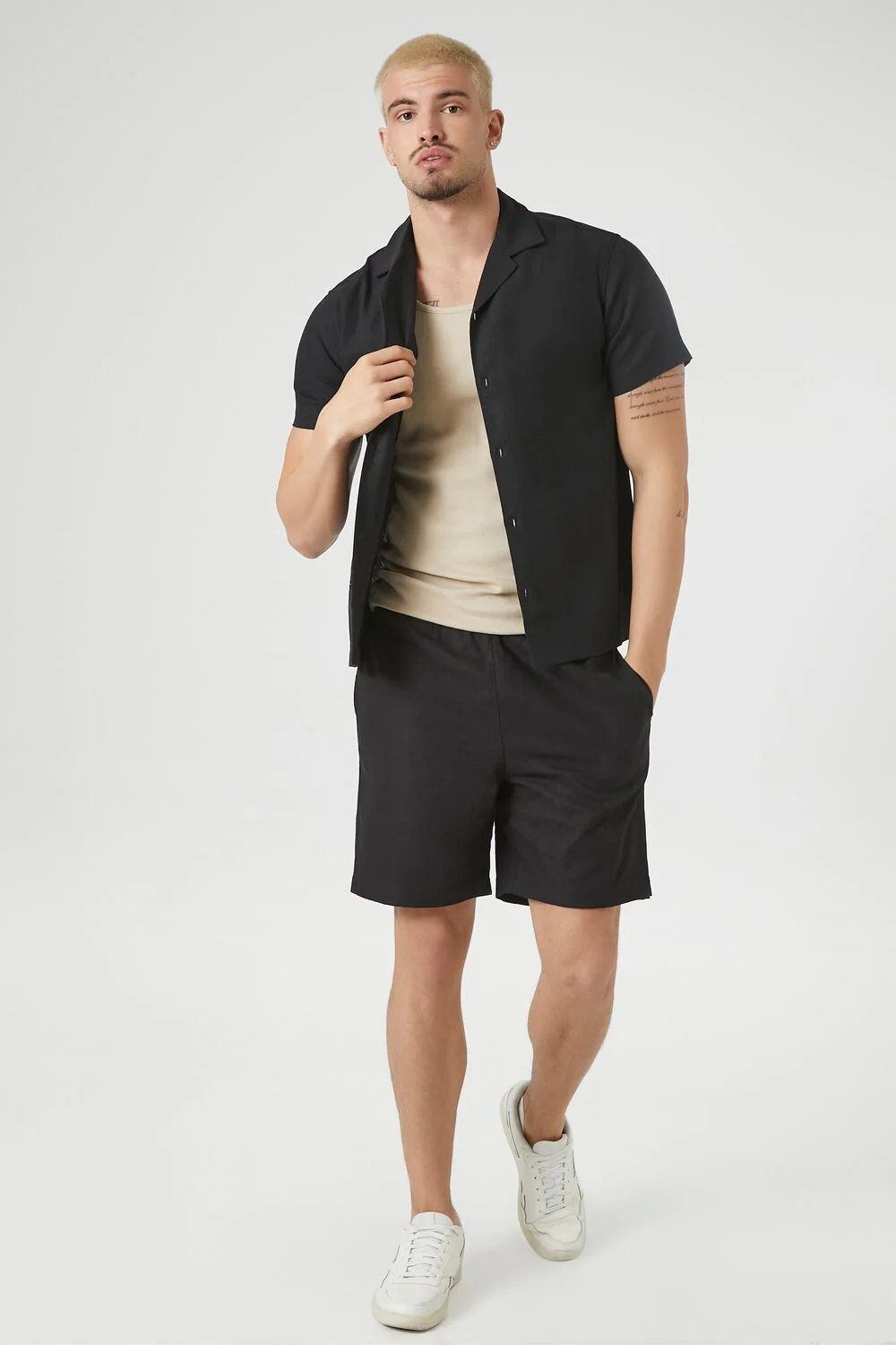 Linen-Blend Cuban Collar Shirt - Image 4