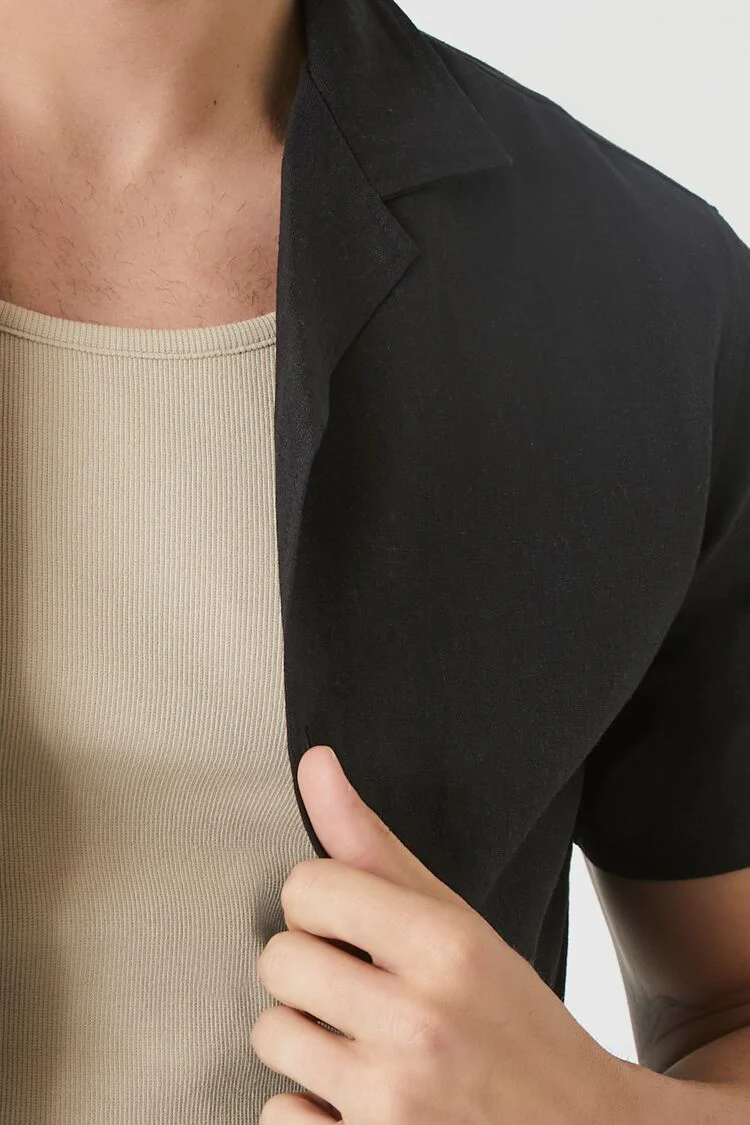 Linen-Blend Cuban Collar Shirt - Image 5