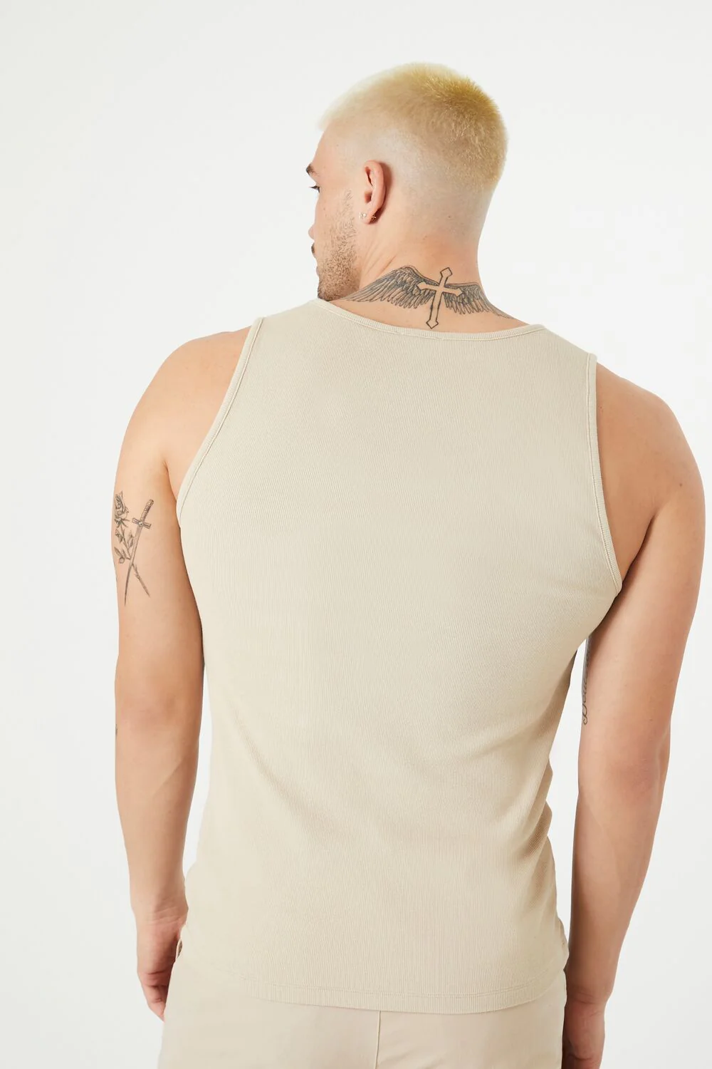 Scoop Neck Ribbed Tank Top - Image 3