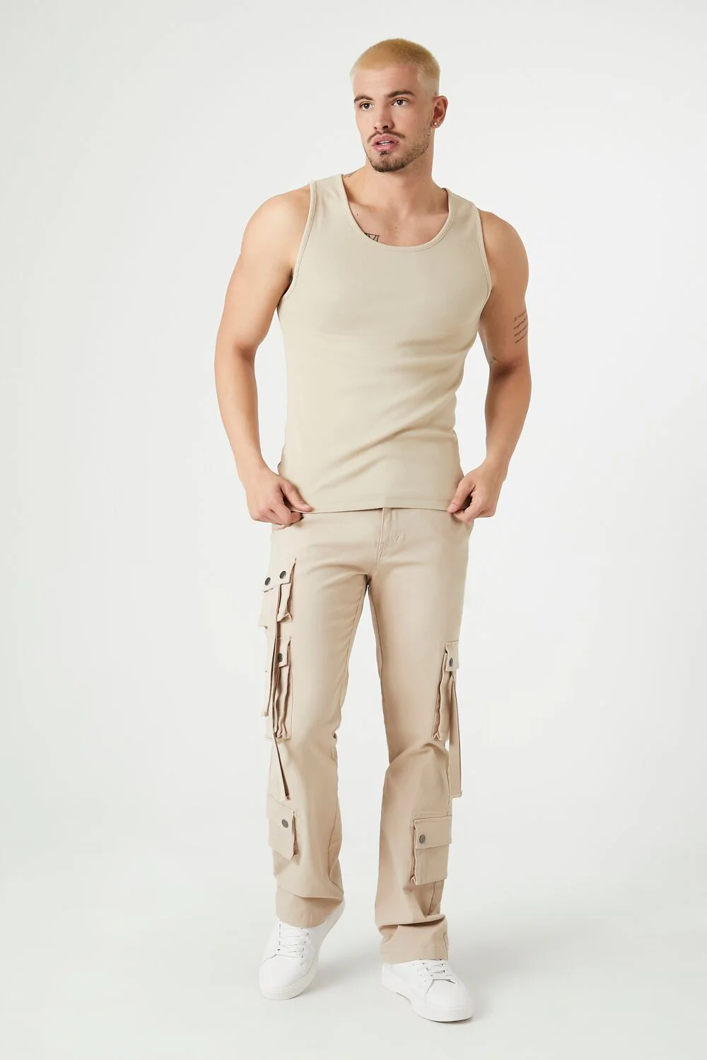 Scoop Neck Ribbed Tank Top - Image 4