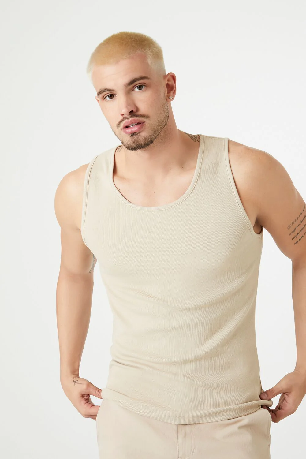 Scoop Neck Ribbed Tank Top - Image 6