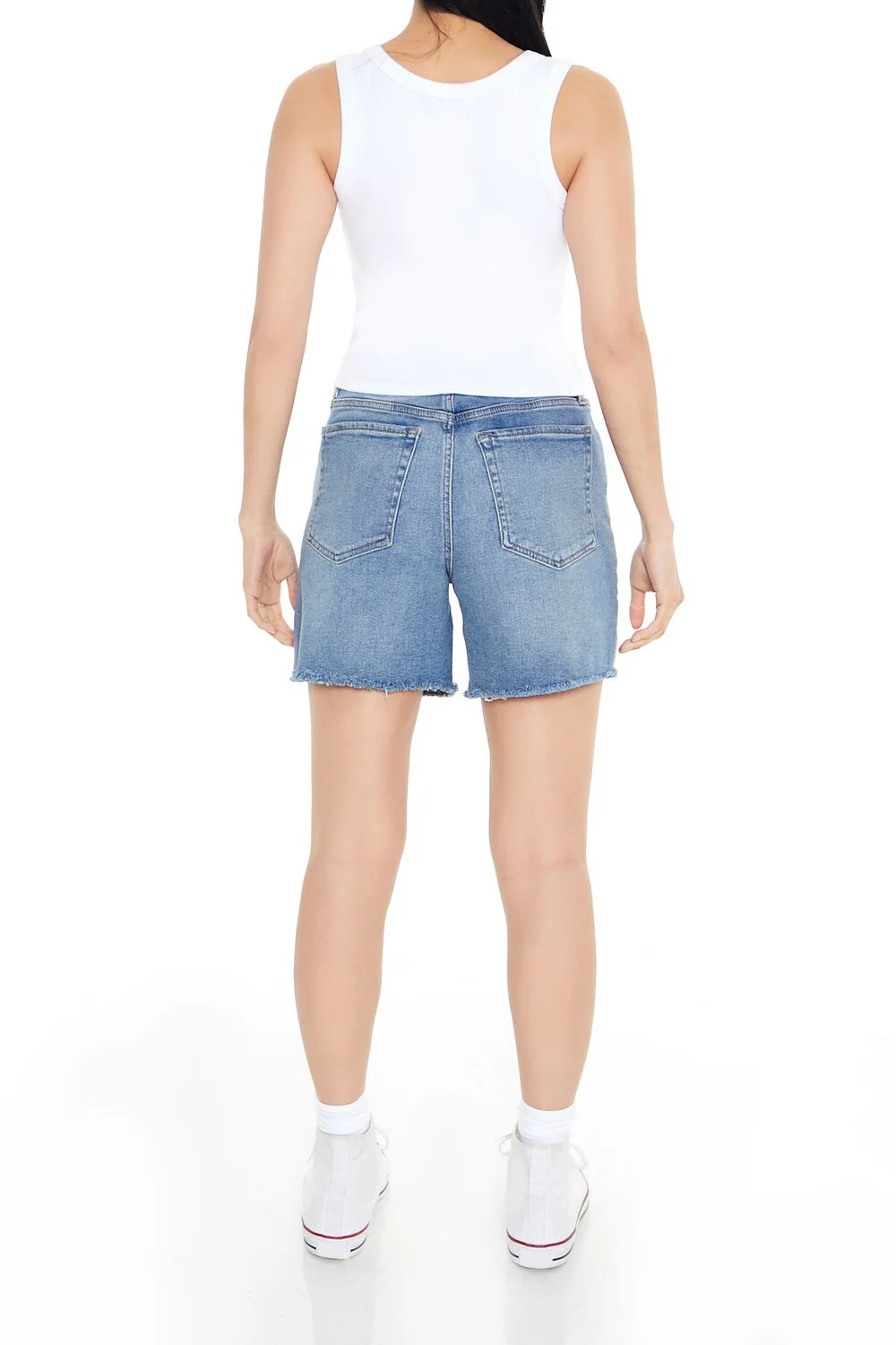 Distressed Denim Bermuda Shorts - Image 5