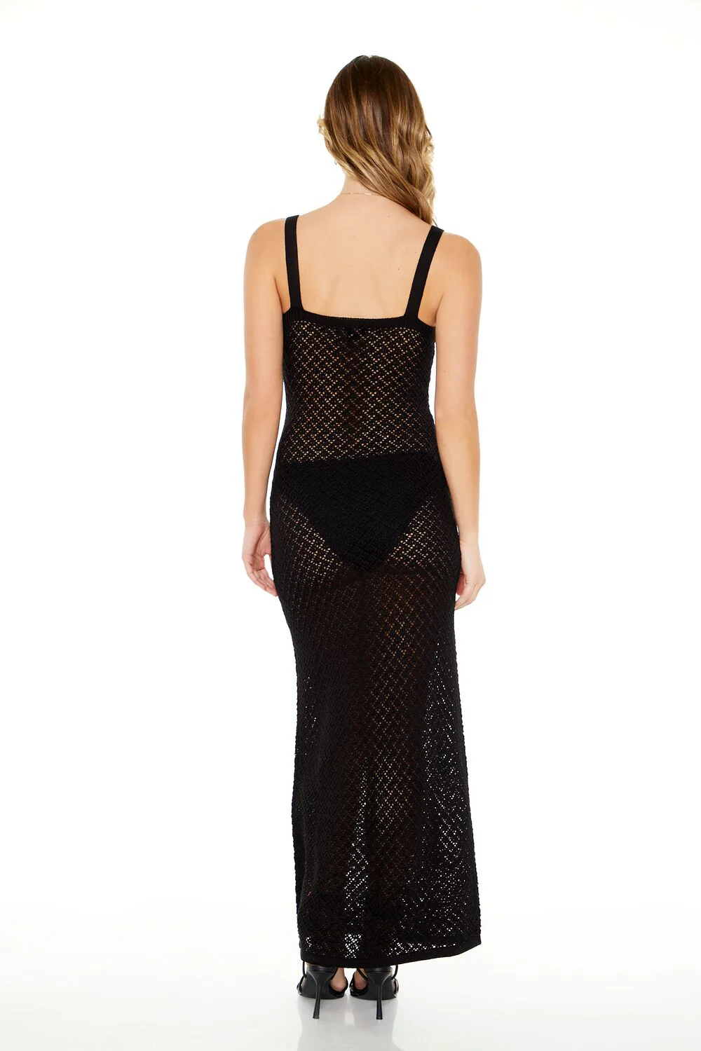 Sheer Crochet Maxi Dress - Image 3